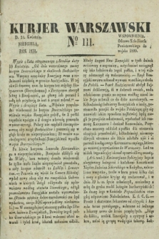 Kurjer Warszawski. 1831, № 111 (24 kwietnia)