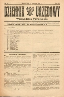 Dziennik Urzędowy Województwa Pomorskiego. 1926, nr 28