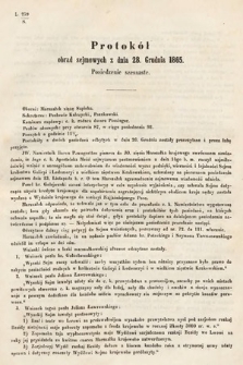 [Kadencja I, sesja III, pos. 16] Protokoły z 3. Sesyi I. Peryodu Sejmu Krajowego Królestwa Galicyi i Lodomeryi wraz z Wielkiem Księstwem Krakowskiem z roku 1865/6. Protokół 16