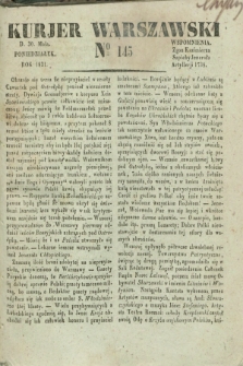 Kurjer Warszawski. 1831, № 145 (30 maja)