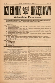 Dziennik Urzędowy Województwa Pomorskiego. 1926, nr 29