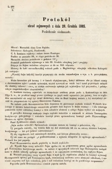 [Kadencja I, sesja III, pos. 17] Protokoły z 3. Sesyi I. Peryodu Sejmu Krajowego Królestwa Galicyi i Lodomeryi wraz z Wielkiem Księstwem Krakowskiem z roku 1865/6. Protokół 17