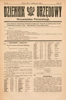 Dziennik Urzędowy Województwa Pomorskiego. 1926, nr 30