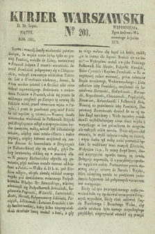 Kurjer Warszawski. 1831, № 203 (29 lipca)