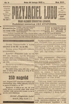 Przyjaciel Ludu : organ Polskiego Stronnictwa Ludowego. 1913 , nr 8