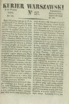 Kurjer Warszawski. 1831, № 257 (23 września)