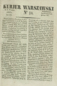 Kurjer Warszawski. 1831, № 258 (24 września)