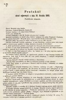 [Kadencja I, sesja III, pos. 18] Protokoły z 3. Sesyi I. Peryodu Sejmu Krajowego Królestwa Galicyi i Lodomeryi wraz z Wielkiem Księstwem Krakowskiem z roku 1865/6. Protokół 18