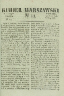 Kurjer Warszawski. 1831, № 311 (17 listopada)