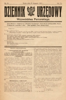 Dziennik Urzędowy Województwa Pomorskiego. 1926, nr 36