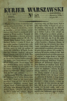 Kurjer Warszawski. 1832, № 187 (14 lipca)