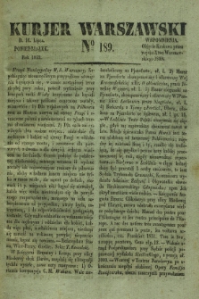 Kurjer Warszawski. 1832, № 189 (16 lipca)