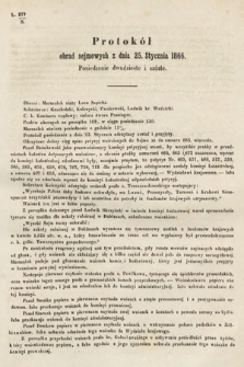 [Kadencja I, sesja III, pos. 26] Protokoły z 3. Sesyi I. Peryodu Sejmu Krajowego Królestwa Galicyi i Lodomeryi wraz z Wielkiem Księstwem Krakowskiem z roku 1865/6. Protokół 26