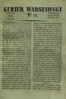 Kurjer Warszawski. 1832, № 193 (20 lipca)