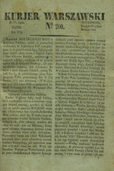 Kurjer Warszawski. 1832, № 200 (27 lipca)
