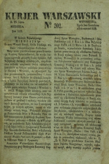 Kurjer Warszawski. 1832, № 202 (29 lipca)