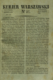 Kurjer Warszawski. 1832, № 217 (13 sierpnia)