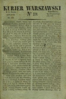 Kurjer Warszawski. 1832, № 219 (16 sierpnia)