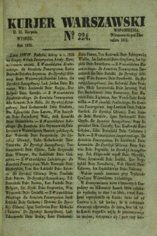 Kurjer Warszawski. 1832, № 224 (21 sierpnia)