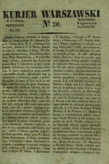 Kurjer Warszawski. 1832, № 230 (27 sierpnia)