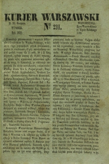 Kurjer Warszawski. 1832, № 231 (28 sierpnia)