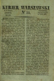 Kurjer Warszawski. 1832, № 233 (30 sierpnia)