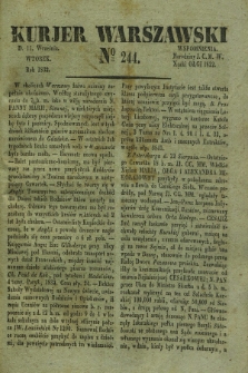 Kurjer Warszawski. 1832, № 244 (11 września)