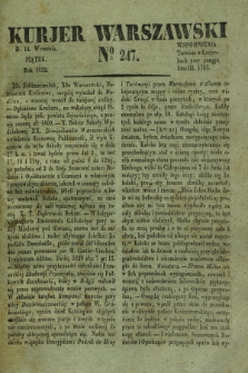 Kurjer Warszawski. 1832, № 247 (14 września)