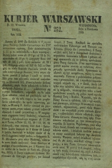 Kurjer Warszawski. 1832, № 252 (19 września)