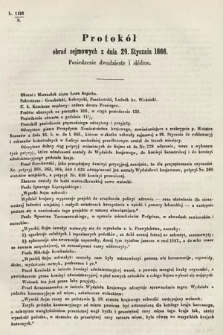 [Kadencja I, sesja III, pos. 27] Protokoły z 3. Sesyi I. Peryodu Sejmu Krajowego Królestwa Galicyi i Lodomeryi wraz z Wielkiem Księstwem Krakowskiem z roku 1865/6. Protokół 27