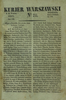 Kurjer Warszawski. 1832, № 255 (22 września)