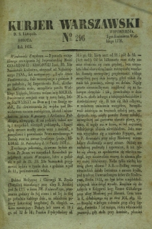 Kurjer Warszawski. 1832, № 296 (3 listopada)