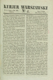 Kurjer Warszawski. 1834, № 45 (16 lutego)