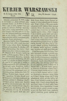 Kurjer Warszawski. 1834, № 54 (25 lutego)