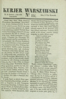Kurjer Warszawski. 1834, № 114 (28 kwietnia)