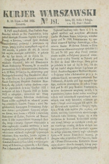 Kurjer Warszawski. 1834, № 181 (10 lipca)