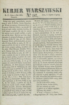Kurjer Warszawski. 1834, № 187 [i.e.188] (17 lipca)