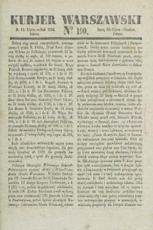 Kurjer Warszawski. 1834, № 190 (19 lipca)