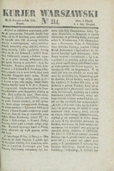 Kurjer Warszawski. 1834, № 214 (12 sierpnia)