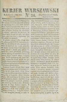 Kurjer Warszawski. 1834, № 216 (14 sierpnia)