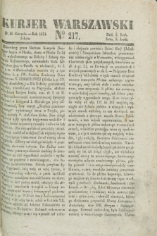 Kurjer Warszawski. 1834, № 217 (16 sierpnia)