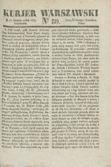 Kurjer Warszawski. 1834, № 219 (18 sierpnia)