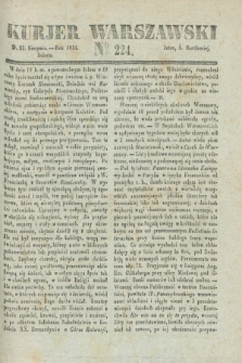 Kurjer Warszawski. 1834, № 224 (23 sierpnia)