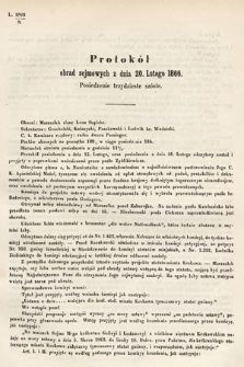 [Kadencja I, sesja III, pos. 36] Protokoły z 3. Sesyi I. Peryodu Sejmu Krajowego Królestwa Galicyi i Lodomeryi wraz z Wielkiem Księstwem Krakowskiem z roku 1865/6. Protokół 36