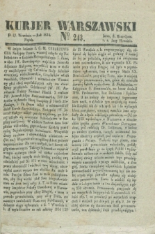 Kurjer Warszawski. 1834, № 243 (12 września)