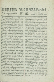 Kurjer Warszawski. 1834, № 247 (16 września)