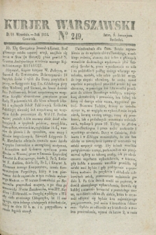 Kurjer Warszawski. 1834, № 249 (18 września)