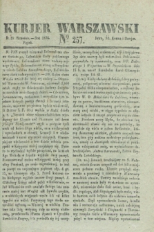 Kurjer Warszawski. 1834, № 257 (26 września)