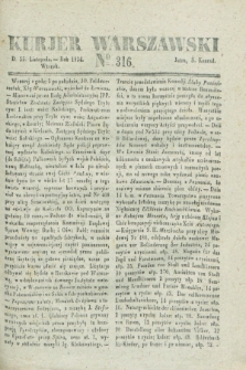 Kurjer Warszawski. 1834, № 316 (25 listopada)