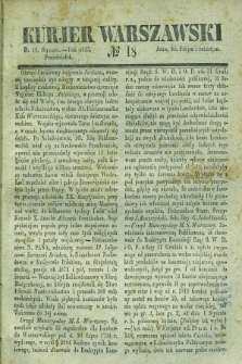 Kurjer Warszawski. 1835, № 18 (19 stycznia)